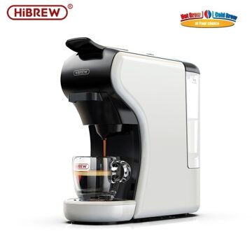 HiBREW H1A 19 Bar High Pressure Expresso Coffee Machine 4 IN 1 Espresso Maker Compatible with Dolce Gusto Ground Coffee with Cold and Hot Extraction System 2 Cup Size Options