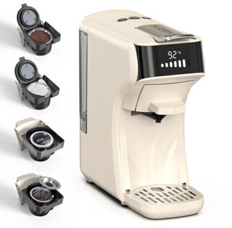 HiBREW H1B 6 In 1 Electric Coffee Machine with 7 Water Volume Selectable 92℃ Constant Temperature Extraction 20Bar Cold/Hot Brew Mini Coffee Maker Espresso Coffee Machine Work With Nes DG Capsule ESE Kcup Pod Ground Coffee and Tea