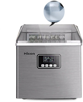 Hicon ice making machine 25kg commercial milk tea shop small household bar square ice making machine