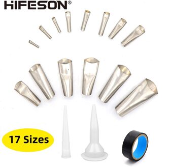 Hifeson 17 Pcs Breeuwen Finisher Siliconenkit Nozzle Lijm Remover Schraper Breeuwen Nozzle Waterdichte Glas Muur Reparatie AP6