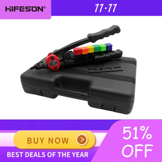 HIFESON BT-605/606 Riveter Gun Hand Riveting Kit Nuts Nail Gun Household Repair Tool Auto Riveter M3 M4 M5 M6 M8 300PCS Iron Nut