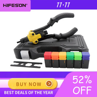 HIFESON Insert Threaded Mandrels Hand Rivet Nut Gun Manual Riveter for Riveting Rivnut Tool M3 M4 M5 M6 M8 M10 Iron Nut Toolbox