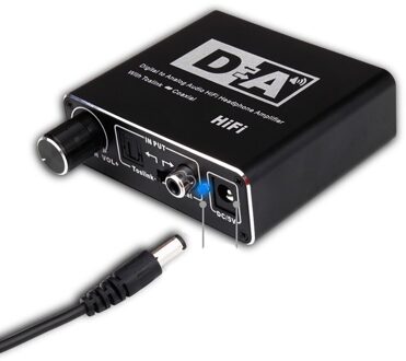 Hifi Dac Amp Digitale Audio Analoog Converter Rca 3.5Mm Hoofdtelefoon Versterker Toslink Optische Coaxiale Uitgang Draagbare Dac 24bit