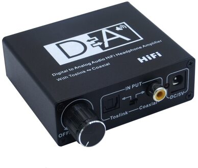 Hifi Dac Amp Digitale Audio Analoog Converter Rca 3.5Mm Hoofdtelefoon Versterker Toslink Optische Coaxiale Uitgang