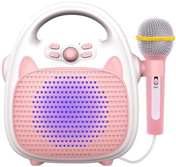 Hifi Draadloze Bluetooth Speaker Kids Karaoke Machine Speelgoed Verjaardagsfeestje Cultiveren Kinderen Muzikale Interesse Speelgoed Kid roze