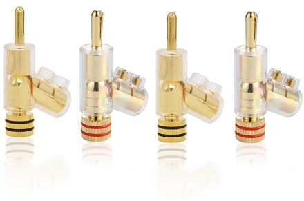 Hifi Vergulde Afsluitbare Luidsprekerkabel Banana Connector Banana Plug goud verguld