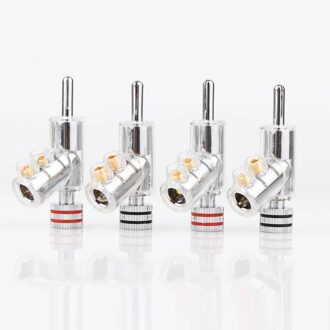 Hifi Vergulde Afsluitbare Luidsprekerkabel Banana Connector Banana Plug Rhodium verguld