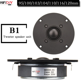 HIFIDIY LIVE 4~4.5 Inch Tweeter Speaker Unit Black Silk membrane 4/8OHM 30W ATreble Loudspeaker B1-95/100/103/104/108/110/116mm