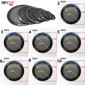 HIFIDIY LIVE 4 5 6 8 10 inch Speaker Net Cover High-grade Car home mesh enclosure speakers Plastic Frame Metal iron wire grilles