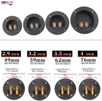HIFIDIY LIVE Square circle (Install Hole 49-76) speaker junction Box Terminal Shell 2 copper Binding Post Wire Cable Connector