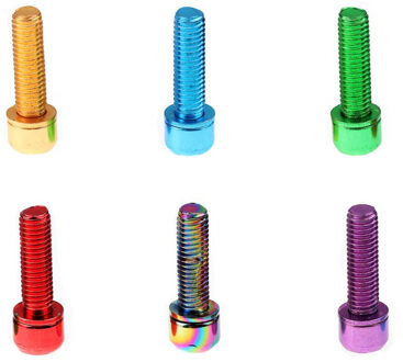 High-Carbon Staal M5 * 17Mm Stuurpen Nail Fiets Stuurpen Schroeven Bolt Mountain Dode Vlieg Road Vouwen fiets Handvat Riser Schroef Vitality groen