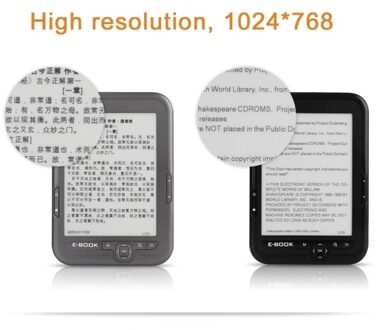 High-clear Ink Screen Ereader Devices Ebook Reader Double RAM Rich Functions Music Playback Freely Adjustable Fonts 1024*768 Targeting Computer and Network Users