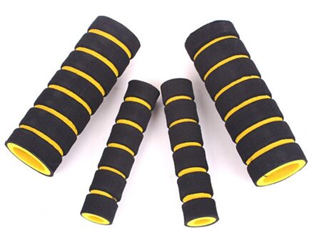 High-Density Foam Auto Grips, Mountainbikes, Vouwfietsen, Motorfietsen, Rem Stuur, Opvouwbaar, antislip, 4 Stuks. geel