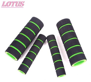 High-Density Foam Auto Grips, Mountainbikes, Vouwfietsen, Motorfietsen, Rem Stuur, Opvouwbaar, antislip, 4 Stuks. groen