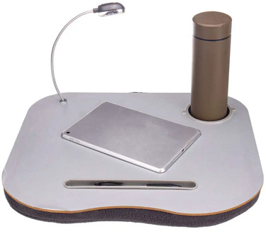 High-density Sponge Computer Desk Rack Shelf Dormitory Bed Lap Desk Portable Book Reading Tray Laptop Stand Table With LED Lamp