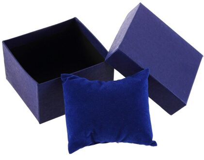High-End Box Van Horloge Opslag Sieraden Opbergdoos Verpakking Boxsolid Kleur Doos Neutraal Papier Box Armband Armband Sieraden opslag Blauw