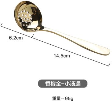 High-End Creatieve 304 Rvs Verdikte Huishoudelijke Lepel Lek Lepel Lepel Servies Bubble Lepel Pap Lepel 5