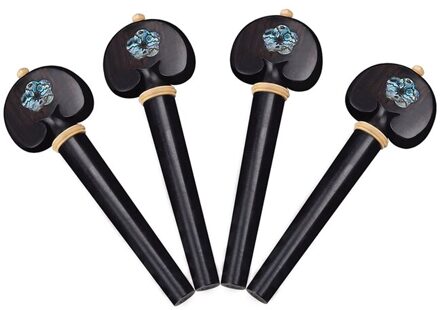 High-End Hand-Gesneden Ebbenhouten Universele Cello Onderdelen Cello Haringen Cello Accessoires Cello Fittingen Abalone schelp