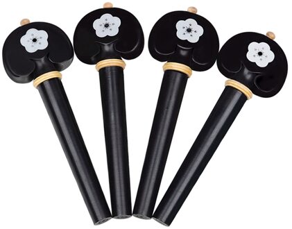 High-End Hand-Gesneden Ebbenhouten Universele Cello Onderdelen Cello Haringen Cello Accessoires Cello Fittingen wit schelp