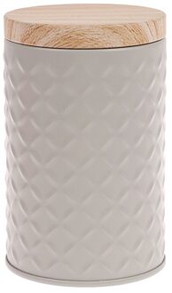 High-End Houtnerf Blikken Doos 7.3X11.5Cm Solide Metalen Opbergdoos Thuis Organisator Koffie Thee Blikjes -LGY