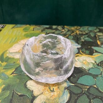 High-End Liuli Glas Kristallen Beker Kerstcadeau Decoratie Theekopje Kung Fu Thee Theekopje Schotel Set Wijnglas Rood