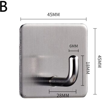 High-End Sticker Adhesive Rvs Haken Muur Deur Kleding Jassen Hoeden Hanger Keuken Badkamers Roestvrij Handdoek Haken