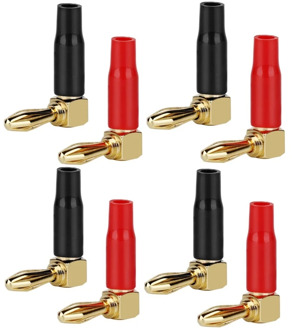 High fidelity 4 gold plated 4mm banana plugs 24K Gold Plated tellurium copper OFC 4mm male plugs audio amplifier speaker plugs