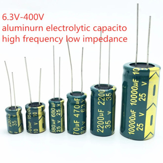 High Frequency Low ESR Aluminum Capacitor 20% 10V 16V 25V 35V 50V 400V 100UF 220UF 330UF 470UF 680UF 1000UF 1500UF 2200UF 3300UF