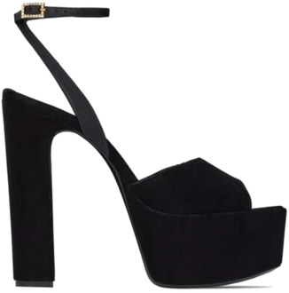 High Heel Sandals Saint Laurent , Black , Dames - 41 EU