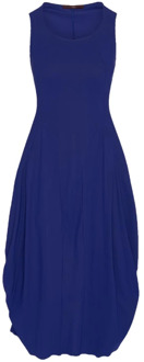 High Klassieke mouwloze jurk met V-hals High , Blue , Dames - S,Xs,3Xs