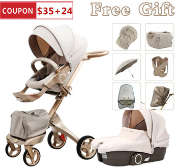 High landscape 2 in1 Baby Stroller Portable Baby Carriages Folding Pram For Newborn Travel Strollers Suit for 0-3 Years Old 75cm