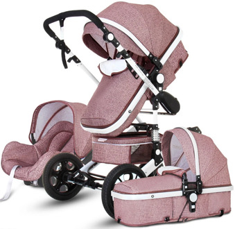 High Landscape Baby Stroller 3 in 1 With Car Seat Luxury Travel Pram Carriage Basket Baby Car Seat and Stroller Carrito Bebe