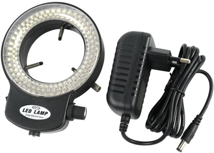 High luminance Adjustable 144 LED Ring Light illuminator Lamp For Industry Stereo Microscope CCD Industrial HDMI Video Camera