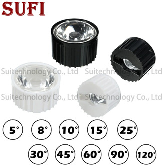 High Power 1W 3W 5W LED Lens 5/10/15/25/30/45/60/90/120 Degree Reflector Collimator 20MM PMMA Lenses For 1 3 5 W LED