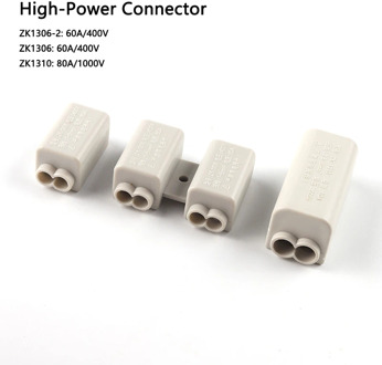 High Power Wire Cable Splitter Junction Box Quick Electric Wiring Connector Terminal Block 60A/400V 1-6mm2 80A/1000V 2.5-10mm2