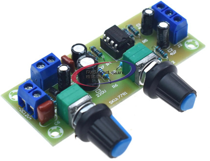 High-precision Single supply low pass filter board subwoofer preamp board 2.1 channel DC 10-24v 22hz-300hz