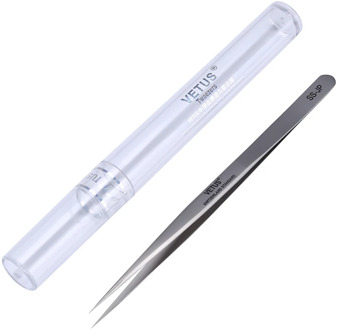 High Precision VETUS Tweezers 7SA-JP SS-JP 00-JP Antimagnetic Stainless Steel Curved Tweezers Electronic Repair Tools