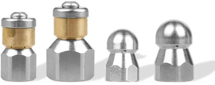 High Pressure Washer Stainless Steel G1/4 G3/8 and Accessory BSP 1/4 G3/8 Inlet 3 Nozzle Hose Metal Nozzle Rotating Sewer Nozzle