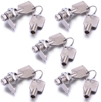 High Quality 1/2/6pcs 905 12mm Zinc alloy Tubular Cam Lock Door Cabinet MailBox Desk Drawer Cupboard Locker with Keys