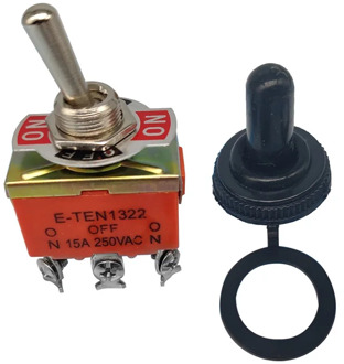 High Quality 1pcs E-TEN1322 15A/250V DPDT 3 Position 6 Pin Waterproof On--On Miniature Toggle Orange
