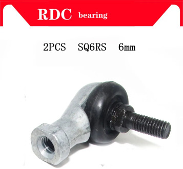High quality 2pcs/lot SQ6 RS SQ6-RS 6mm Ball Joint Rod End Right Hand Tie Rod Ends Bearing SQ6RS Free Shipping