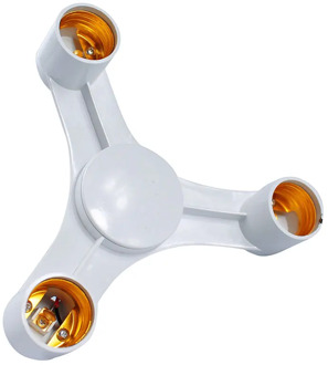 High Quality 3 In 1 E27 to E27 LED Lamp Bulbs Socket Splitter Adapter Holder For Photo Studio --M25