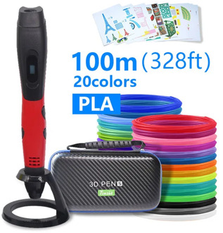 High quality 3D pen 3D printing pen,ABS and PLA filament 1.75mm. USB output, low voltage security, with beautiful storage bag