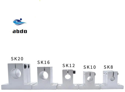 High quality 4pcs SK8 8mm SK10 10mm SK12 12mm SK16 16mm SK20 20mm Shaft Support Linear Shaft Support Linear Rod CNC Router