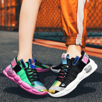 High-quality couple sports shoes men and women thick-soled sneakers breathable comfortable outdoor leisure running zapatos mujer