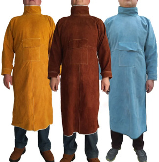 High Quality Cowhide Welders Aprons Anti-Scalding Welding Apron Blacksmith High Temperature Apron Welder Protect Clothing