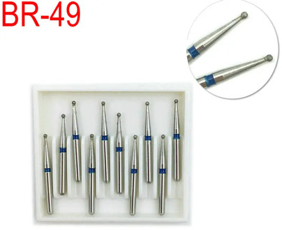 High Quality Dental Diamond Burs Drill Ball Round Type Burs Medium FG 1.6M for Teeth Whitening BR-49