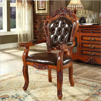 high quality European modern leather chair dining chairs 1089