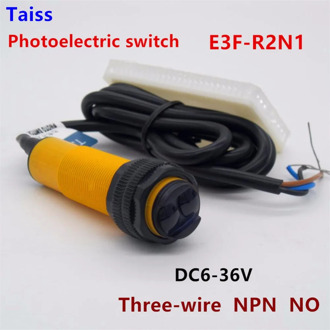 High-quality Feedback reflex photoelectric switch sensor E3F-R2N1 6-36VDC NPN NO diameter 18mm distance 2m Transducer E3F-R2N1