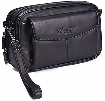 High Quality Genuine Natural Leather Hand Bag Men Casual Long Wallet Purse 6.4 Inch Mobile Cell Phone Male Handy Clutch Bags New